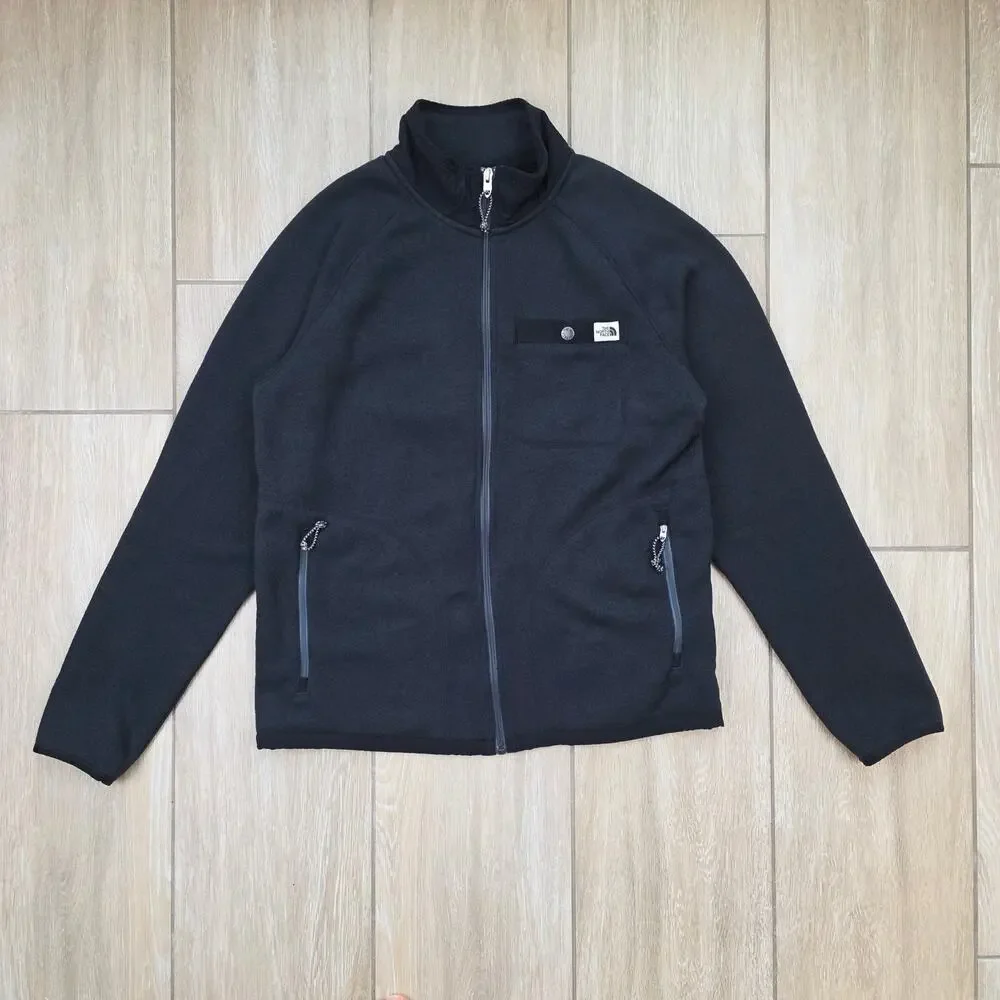 The North Face Fleece Jacket Mens M Black Full Zip High Pile Outdoor Coat